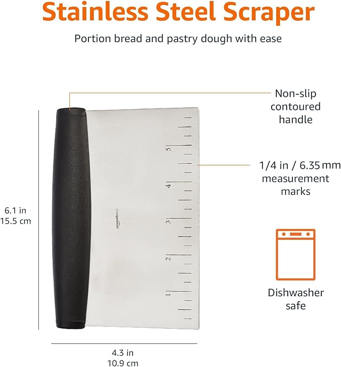 Amazon Basics Multi-Purpose Stainless Steel Scraper/Chopper - Image 6