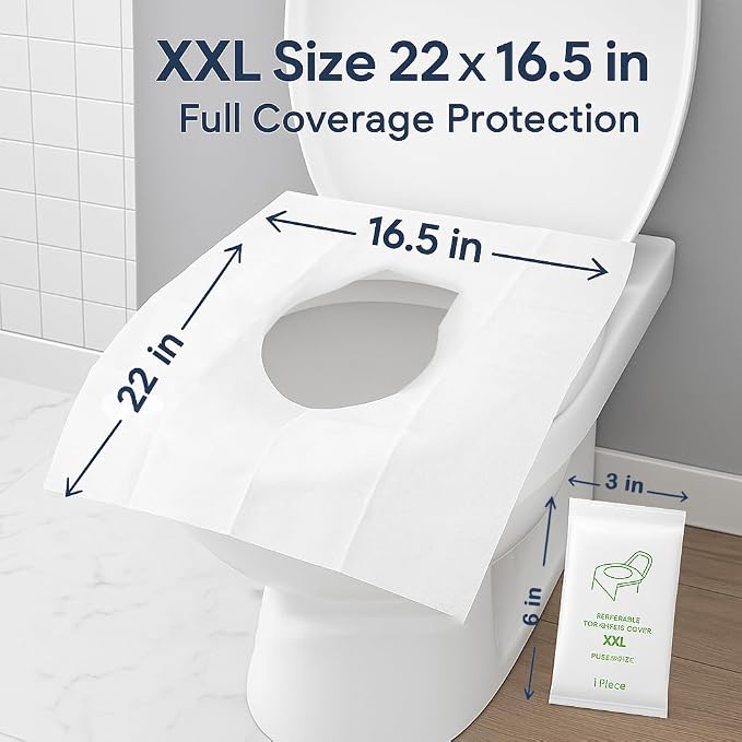 Individually Wrapped XXL Toilet Seat Covers Disposable Flushable - Image 2