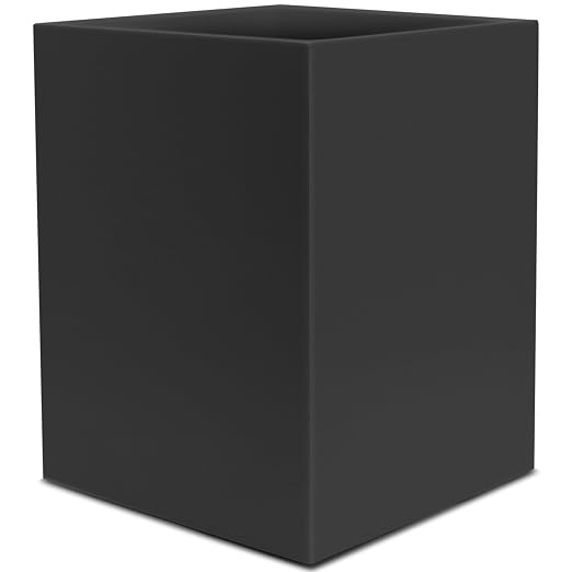 Matte Black Square Small Trash Can, 2 Gallons / 7.5L Garbage Can, Waste Basket by YEWDesign