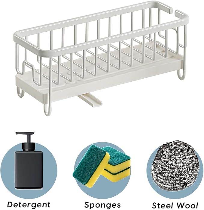 SunnyPoint Never Rust Aluminum Utensil, Sink Cleaning Tools Holder - Image 3