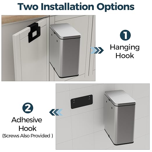 Stainless Steel Hanging Trash Can - Image 2