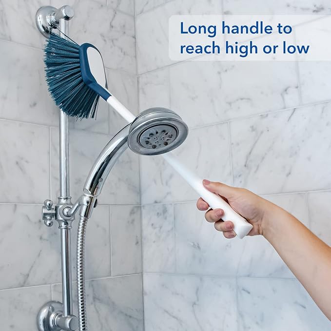 Unger EZ Reach Shower Tub and Tile Scrub Brush, Crevice Bathroom Cleaning - Image 2
