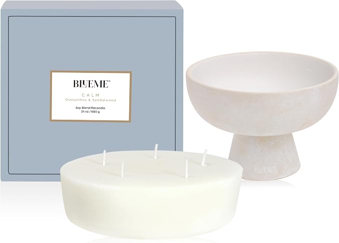 New BLUEME Wellness Candle Wax Refill, Contains Essential Oil, Sustainable by BluemeFragrances