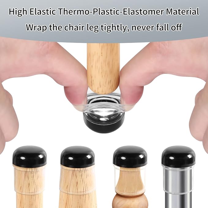Ezprotekt 24 Pcs Extra Small Clear Chair Leg Sliders - Image 3