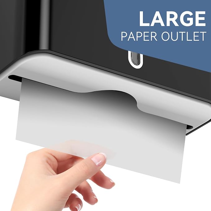 Paper Towel Dispenser Wall Mount, Adhesive No Drilling Multifold Trifold C Fold - Image 4