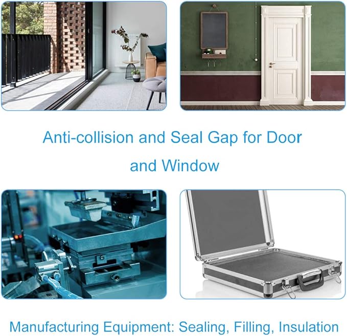 2 Rolls Foam Tape Weatheratrip for Door Window Insulation, Single Sided Foam - Image 7