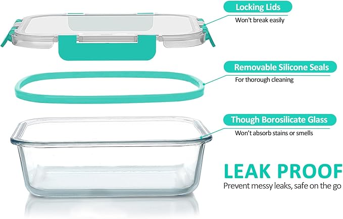 Extra Large Glass Food Storage/Baking Containers Set - Image 3