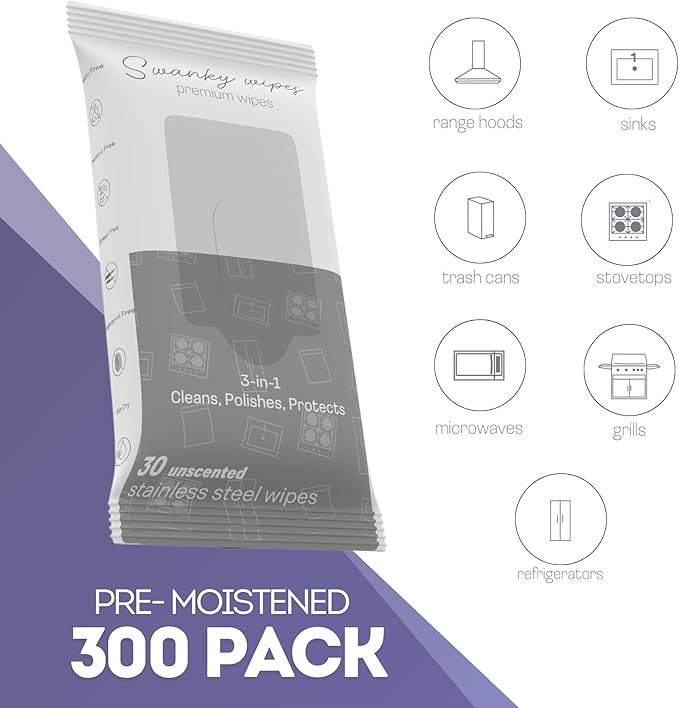 Swanky Stainless Steel Cleaner Wipes - Image 2