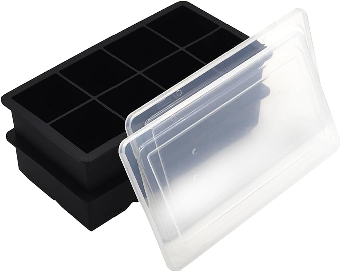 Bangp Large Ice Cube Tray for Whiskey, 2 Pack Stackable Big Ice Cube Molds Make - Image 2