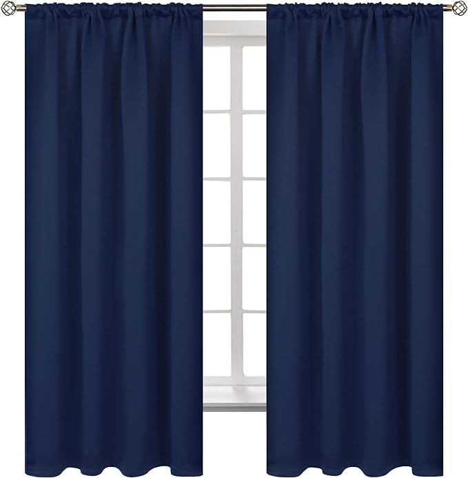 BGment Rod Pocket 63 Inch Long Blackout Curtains by BGment
