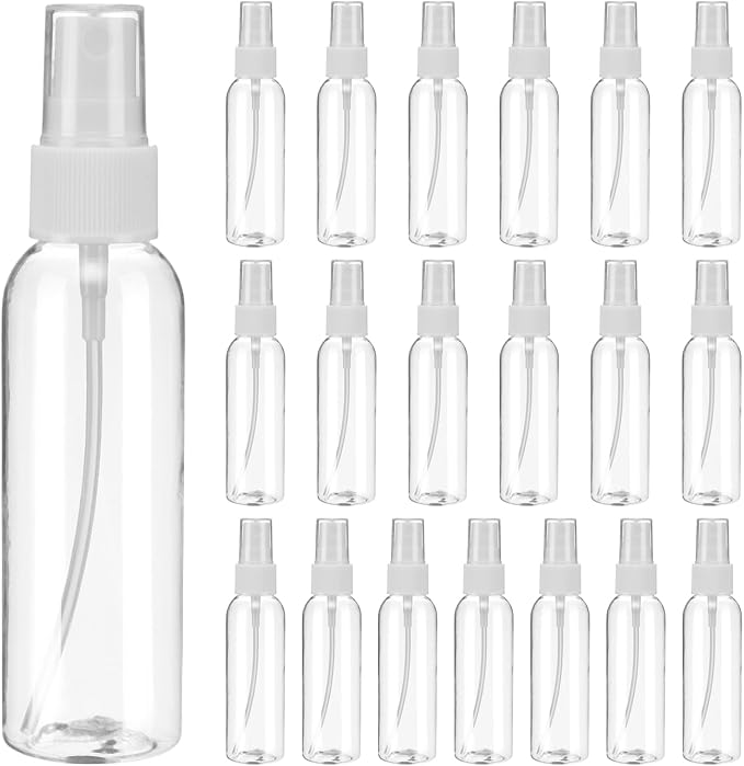 uxcell 20Pack Spray Bottles, 2Oz/60ML Clear Empty Mist Plastic Mini Travel by uxcell