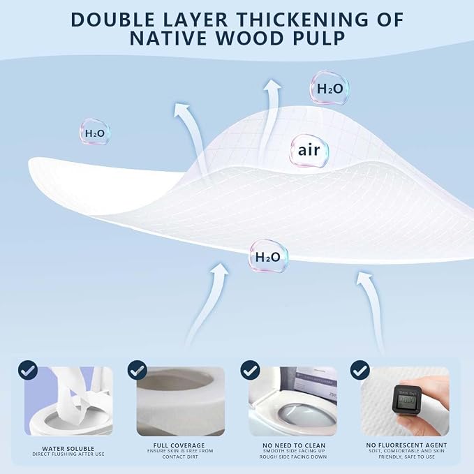 4 Pack Disposable Toilet Seat Covers Flushable Paper Toilet Seat Cover - Image 5