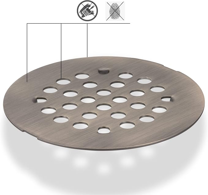 rrajj 4-1/4 Inch Round Snap-in Shower Floor Drain Cover Replacement Cover - Image 3