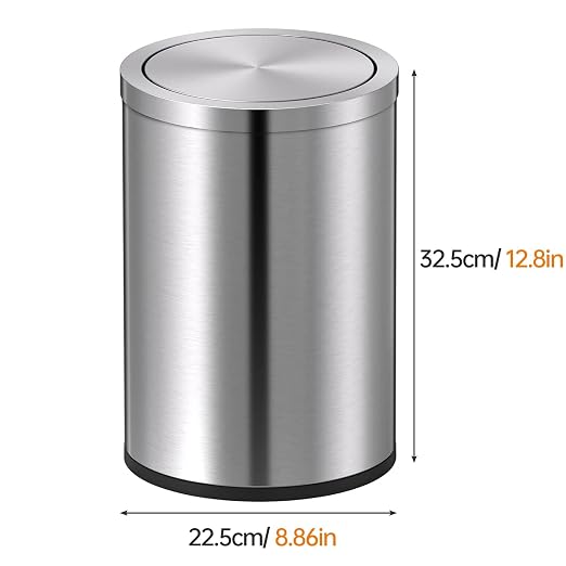 Mbillion Small Trash Can with Swing Lid 4 Gallons/15 Liter, Mini Trash Can with - Image 2