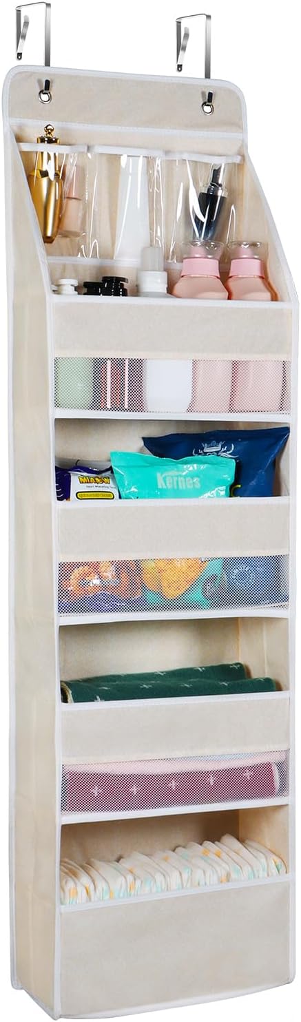 Univivi 5-Shelf Over Door Hanging Organizer Fabric Door Storage by Univivi
