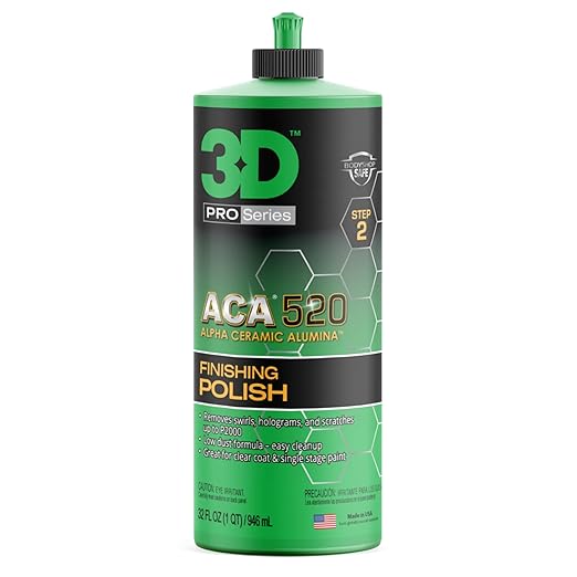 3D ACA 520 Finishing Polish - 32oz - Step 2 Body Shop Finishing Polish - Easy by 3DCarCare