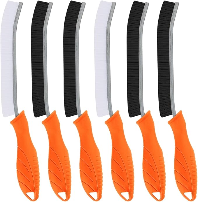 Hard Bristle Crevice Cleaning Brush-Thin Gap Scrub Brush, Small Cleaning Brush by TQRR