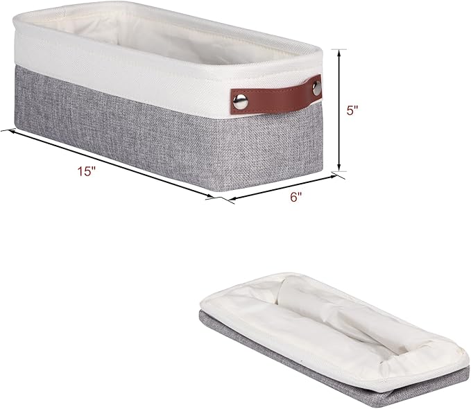 Univivi 4PC Small Fabric Storage Bins, Countertop Organizing Small Items - Image 6