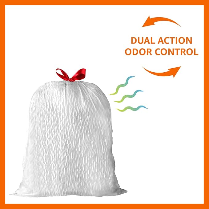 Amazon Basics Ultra-Force Tall Kitchen Drawstring Trash Bags, Classic Clean - Image 6