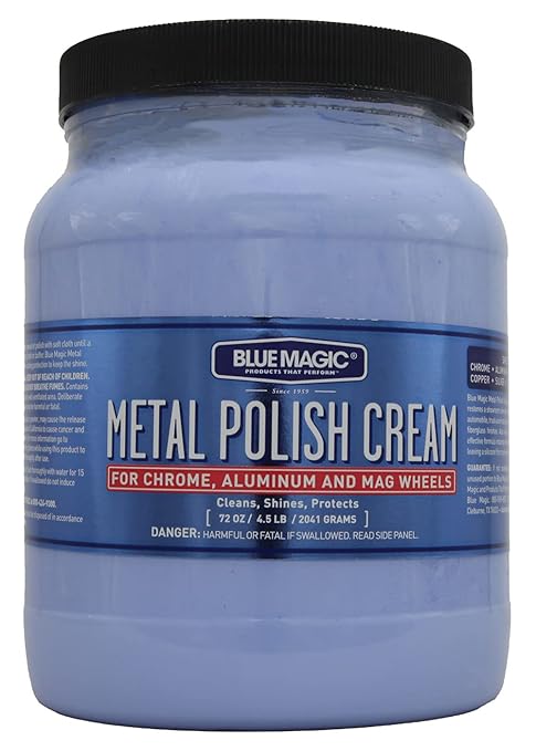 Blue Magic 550 Metal Polish Cream Non-Abrasive Tarnish and Oxidation Remover by BlueMagic
