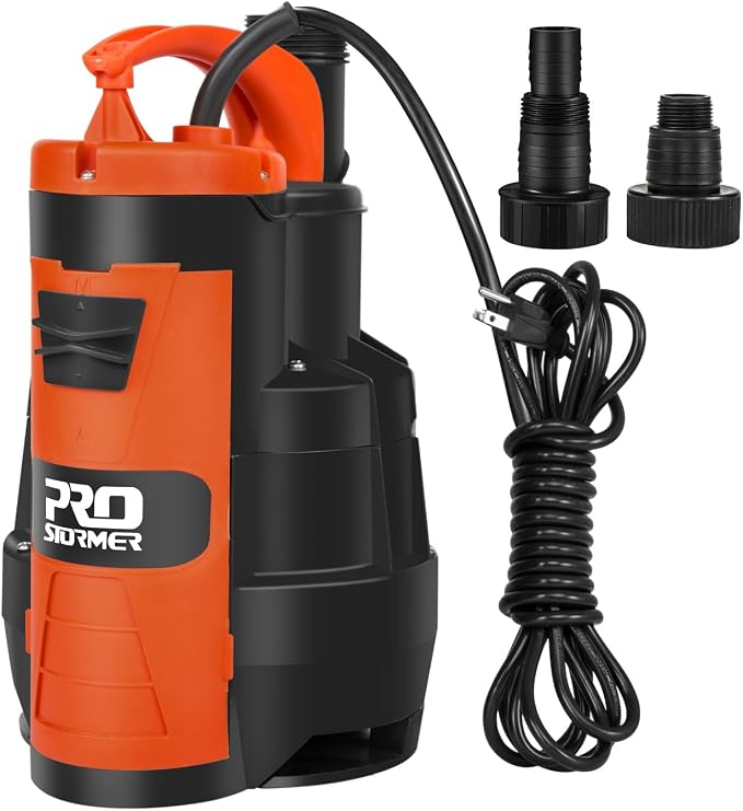 Sump Pump, Prostormer 3500 GPH 1HP Submersible Clean/Dirty Water Pump by Prostormer