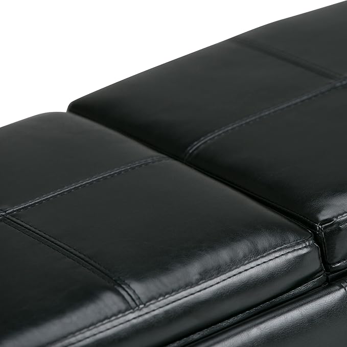 SIMPLIHOME Avalon 42 inch Wide Contemporary Rectangle Storage Ottoman in - Image 10