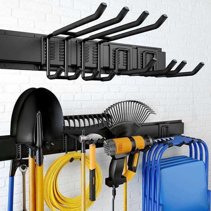 32 Inches Garage Storage, Garage Organization, Wall Mount Garden Tool Organizer by UUP