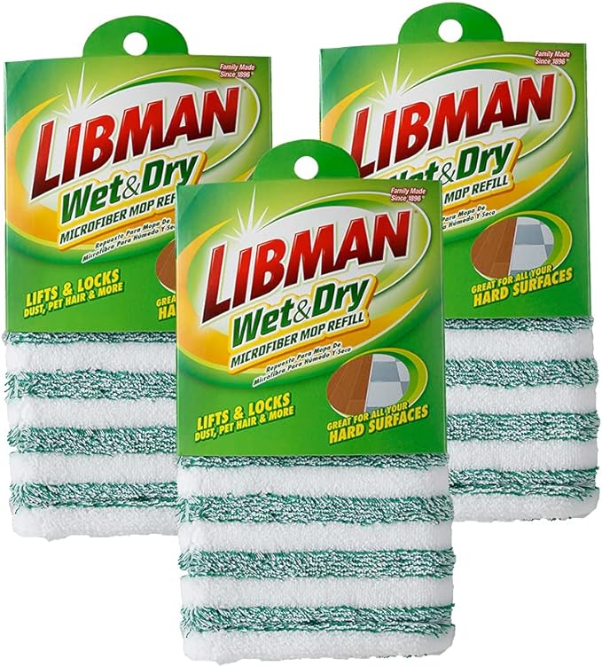 Libman Wet & Dry Microfiber Mop Refills | Dust Mop by TheLibmanCompany