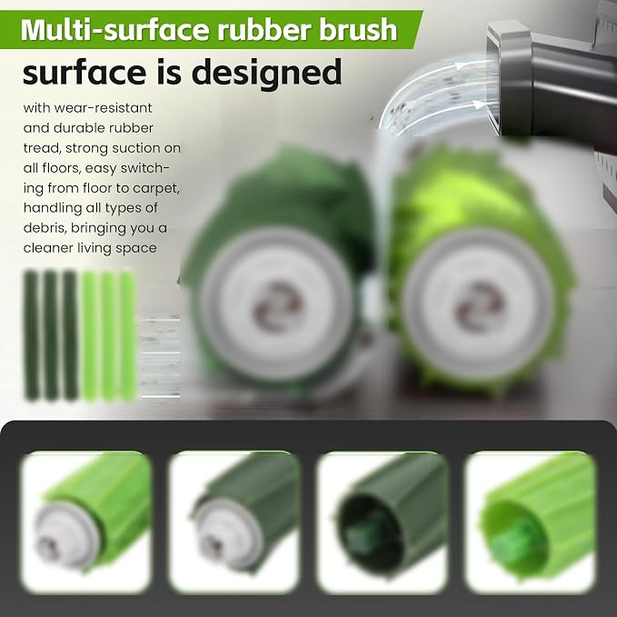 6-Pack Rubber Brushes for iRobot Roomba S9/S9+/S9+ – Replacement Vacuum Roller - Image 3