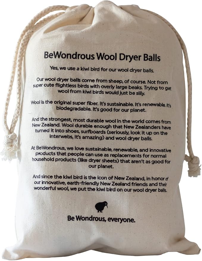 Wool Dryer Balls XL, 100% New Zealand Organic Wool - Image 6