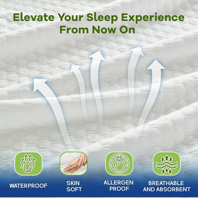 Luxury Queen Size Tencel Waterproof Mattress Protector Deep Pocket - Image 4