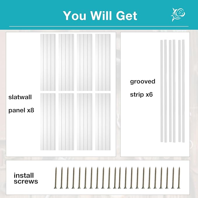 NeatiEase Slatwall Panel Wall Storage Systems, 4 x 8ft Slat Wall Paneling - Image 3