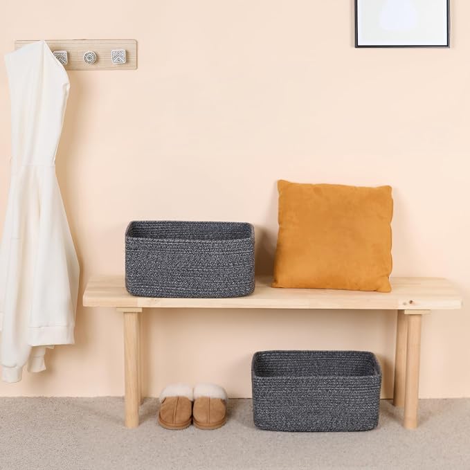 Large Storage Baskets for Organizing, Closet Shelf Baskets for Clothes Blanket - Image 6