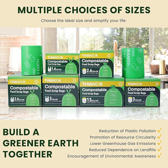 13 Gallon Compostable Trash Bags, 40 Bags Compost Bags - Image 7
