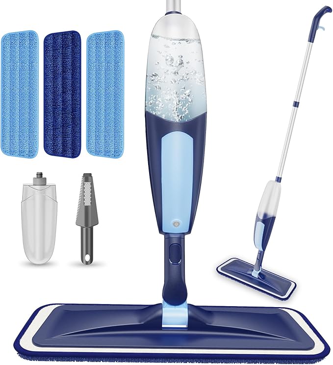 Spray Mops for Floor Cleaning, TRAV-ROUND Microfiber Wood Floor Mop by TRAV-ROUND