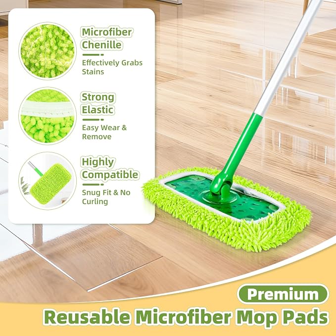 Reusable Microfiber Mop Pads Compatible - Image 3