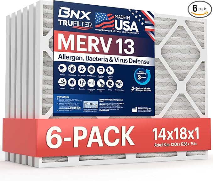 BNX TruFilter 14x18x1 Air Filter MERV 13 by BNX