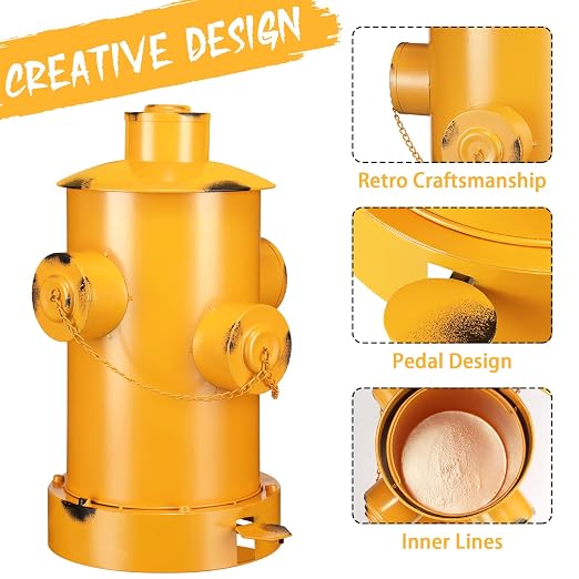 Hoolerry Fire Hydrant Trash Can Retro Creative Garbage Can - Image 3