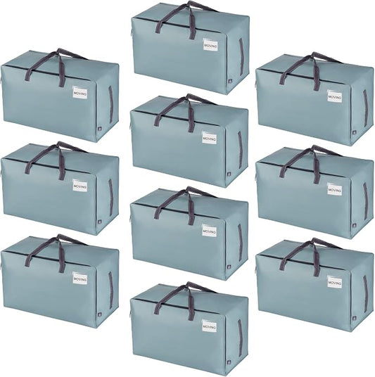 VENO 10 Pack Moving and Storage Bags, Heavy Duty, Alternative to Moving Boxes by Veno