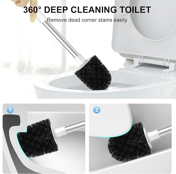SetSail Toilet Brush 3 Pack Toilet Bowl Brush and Holder Toilet Cleaner Brush - Image 6