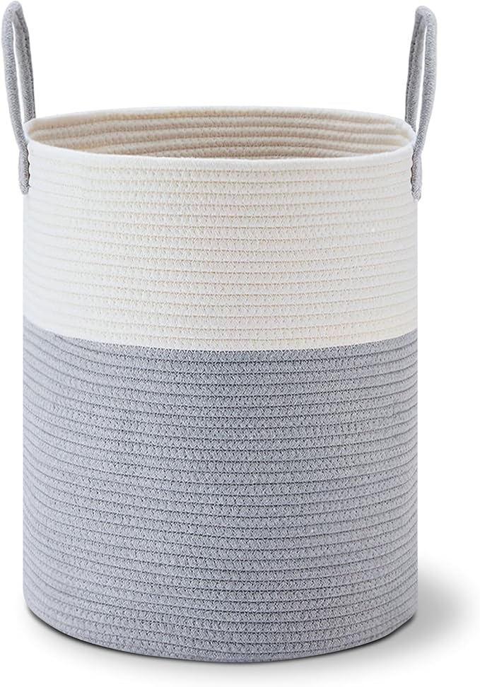 VIPOSCO Large Laundry Hamper, Tall Woven Rope Storage Basket - Image 8