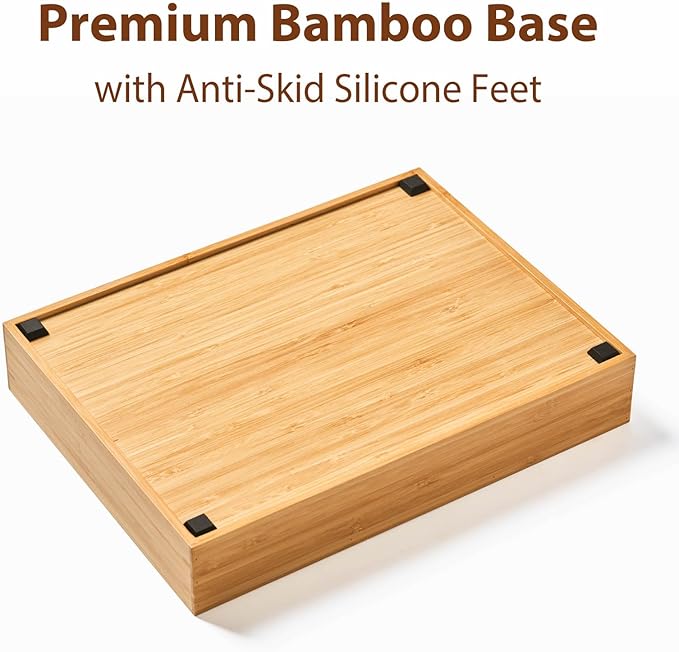 Umilife Desk Drawer Organizer, Bamboo Wood Organizer Tray - Image 4