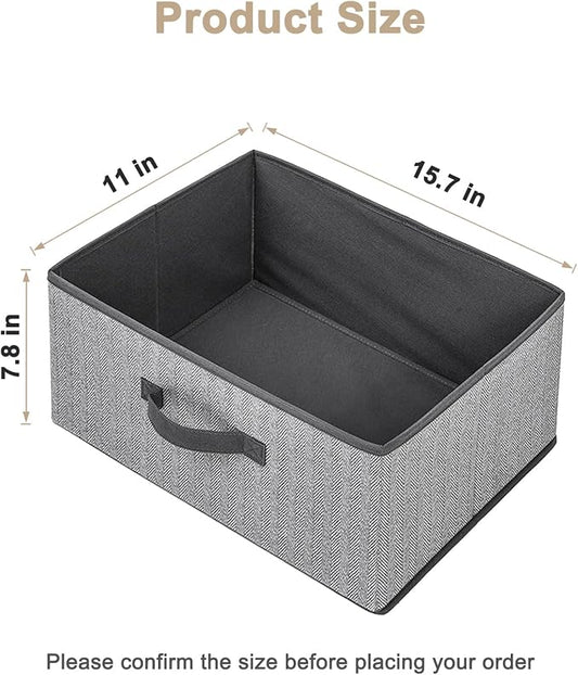 Storage Baskets, 15.7 Inch Woven Fabric Bins, Storage Cubes - Image 2