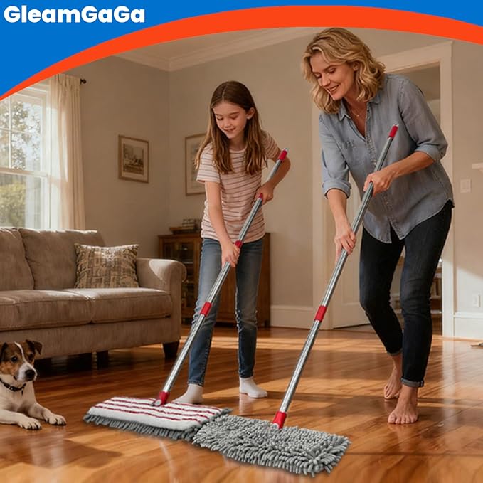Microfiber Mops for Floor Cleaning, Flat Dust Mop - Image 8