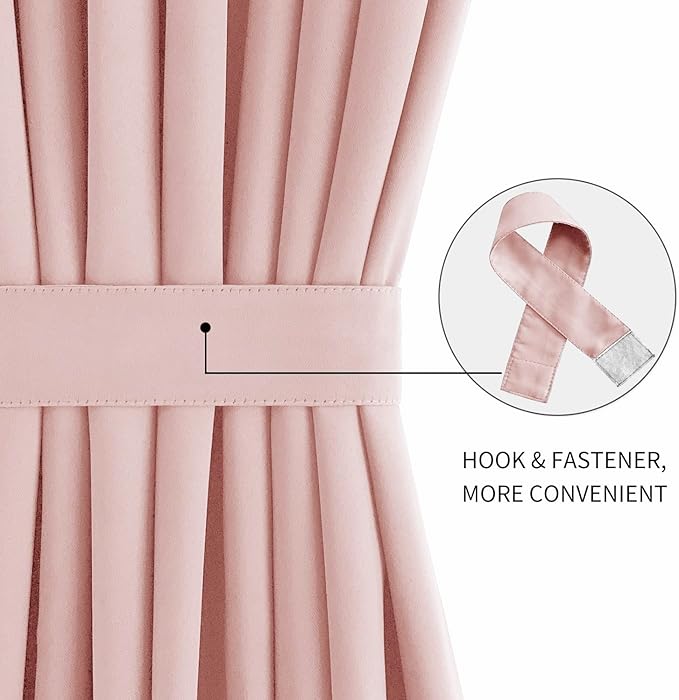 DWCN French Door Curtains – Rod Pocket Thermal Blackout Curtain - Image 2