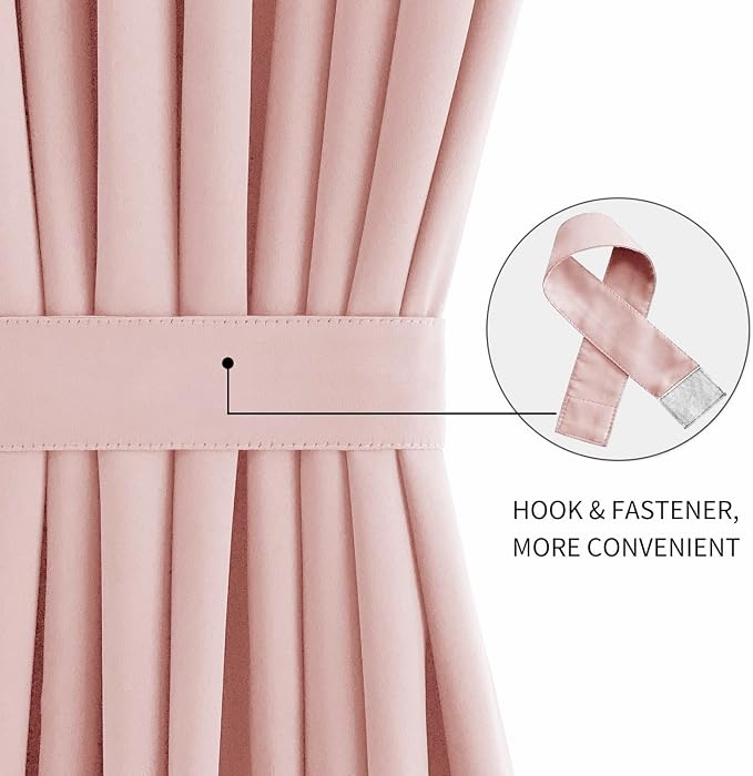 DWCN French Door Curtains – Rod Pocket Thermal Blackout Curtain - Image 2