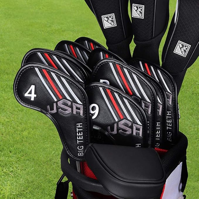 Big Teeth Golf Cover USA Stripe and Star Headcover Covers, Driver Fairway Wood - Image 3