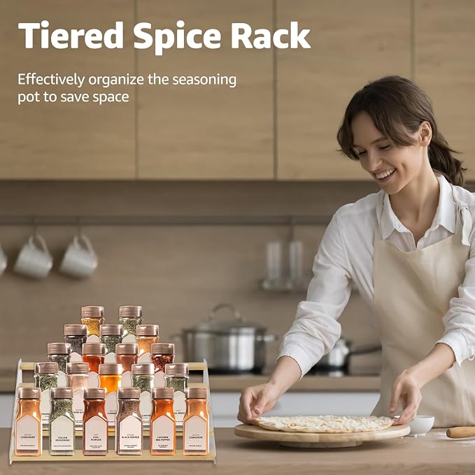 nianfeng Tiered Spice Rack, 5-Tier Spice Pantry Kitchen Cabinet Organizer - Image 3