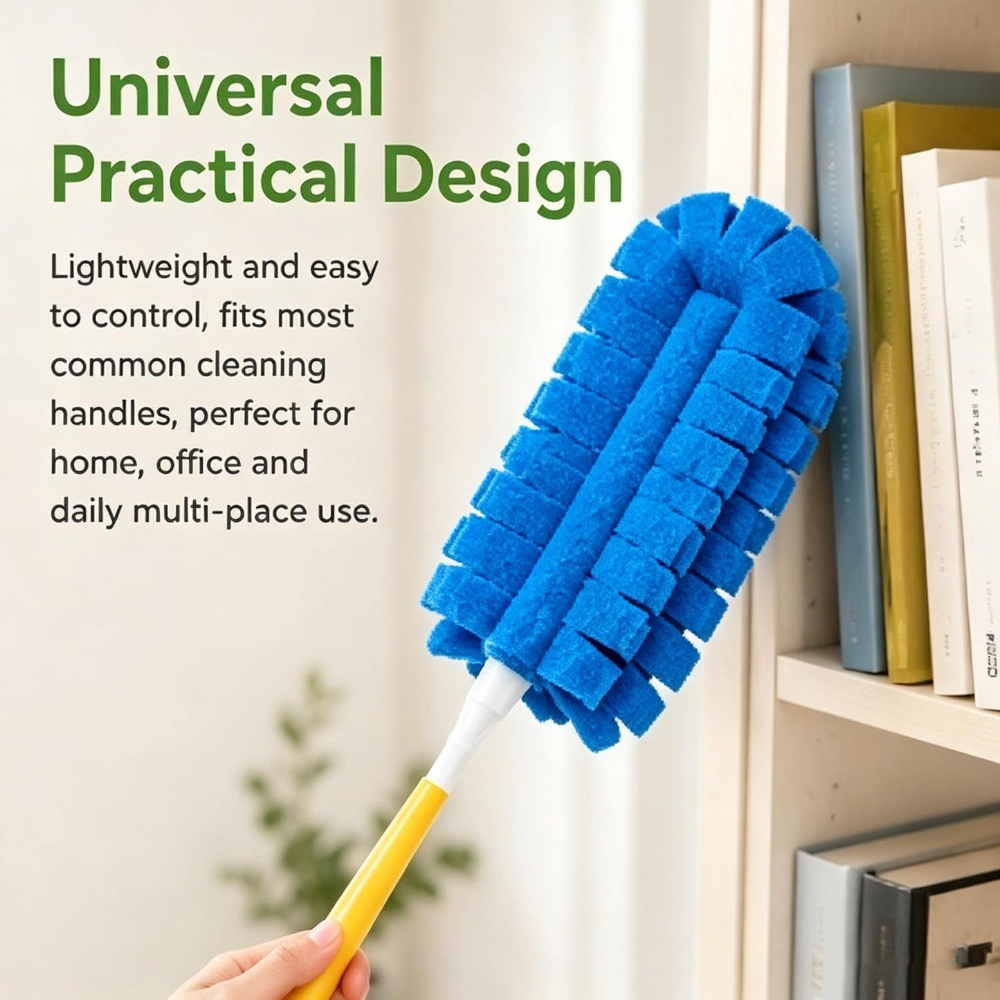 Reusable Chenille Microfiber Dust Duster, 2026 Upgrade Removable Washable Cloth Covers, 360° Electrostatic Duster Refills with Handle, Multi-Surface Dusting Mop for Efficient Home Cleaning (Set A)
