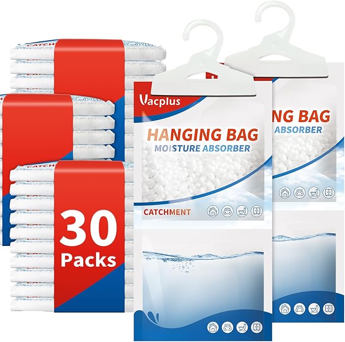 Vacplus Moisture Absorbers Packets, Fragrance Free 30 Pack, Humidity Packs by Vacplus